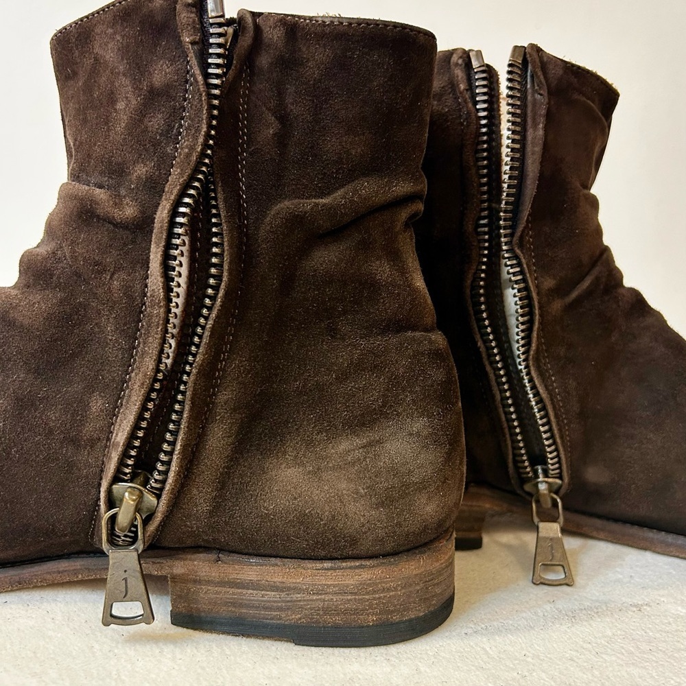 John Varvatos Men’s Morrison Sharpei Dark Brown Lamb Leather Boots Size 9.5 - Picture 10 of 16